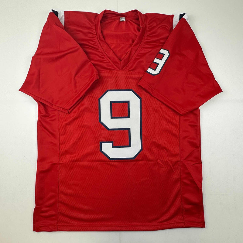 Autographed/Signed Matthew Judon New England Red Football Jersey JSA COA