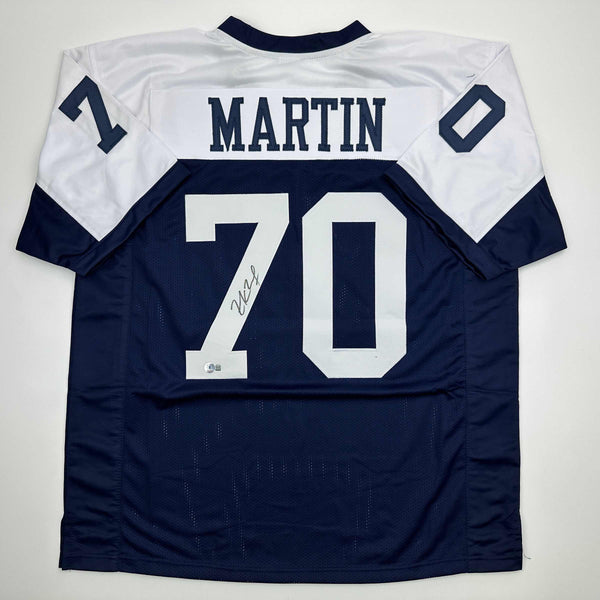 Autographed/Signed Zack Martin Dallas Thanksgiving Day Football Jersey Beckett BAS COA