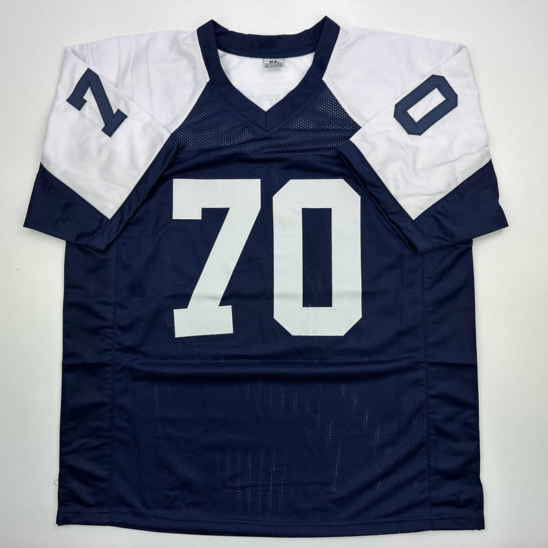 Autographed/Signed Zack Martin Dallas Thanksgiving Day Football Jersey Beckett BAS COA