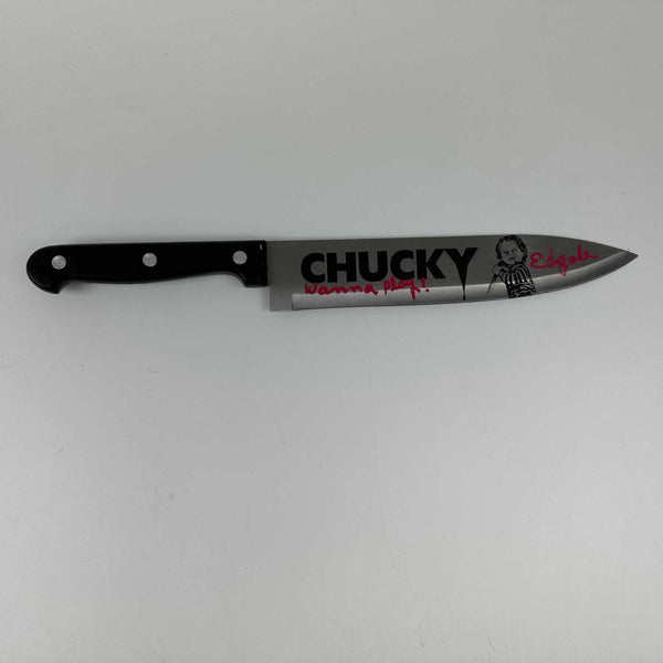 Autographed/Signed Ed Gale Chucky Child's Play Replica Prop Knife Movie Collectible JSA COA
