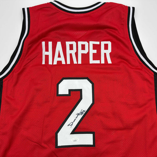 Autographed/Signed Dylan Harper Rutgers Red College Basketball Jersey JSA COA