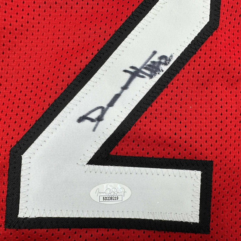 Autographed/Signed Dylan Harper Rutgers Red College Basketball Jersey JSA COA