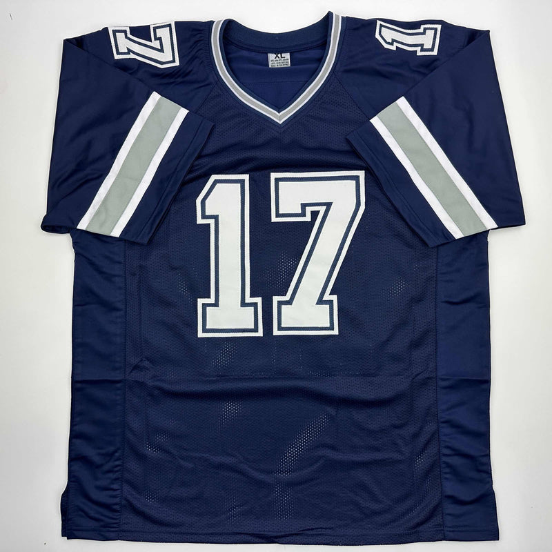 Autographed/Signed Brandon Aubrey Dallas Blue Football Jersey Beckett BAS COA