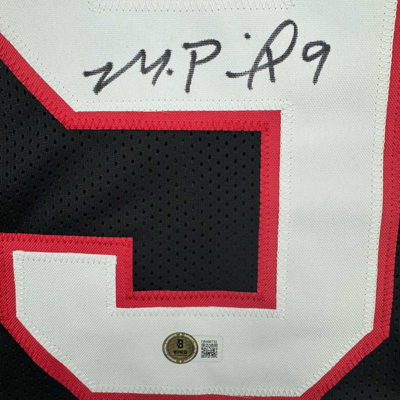 Autographed/Signed Michael Penix Jr. Atlanta Black Football Jersey Beckett BAS COA