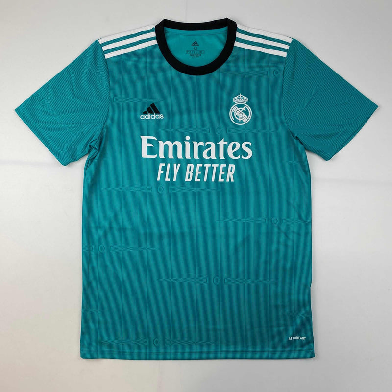 Autographed/Signed Luka Modric Real Madrid Teal Soccer Jersey Beckett BAS COA