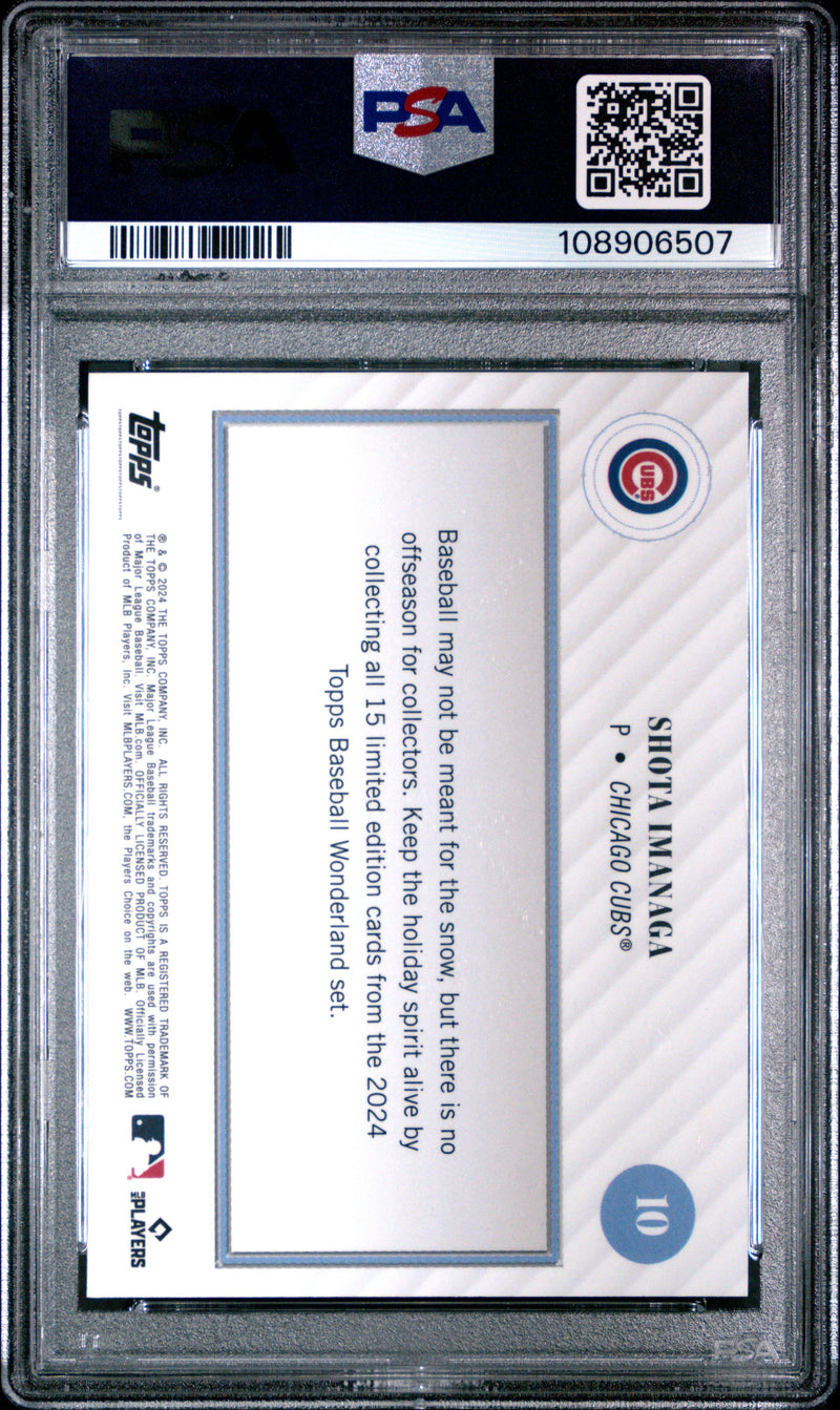 Graded 2024 Topps Wonderland Shota Imanaga #10 Rookie RC Baseball Card PSA 9 Mint