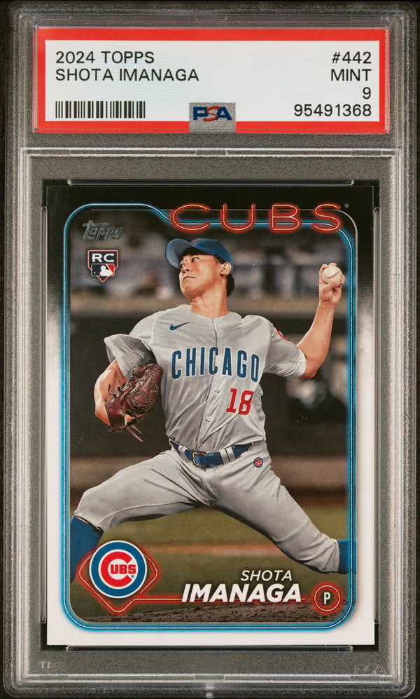 Graded 2024 Topps Shota Imanaga #442 Rookie RC Baseball Card PSA 9 Mint