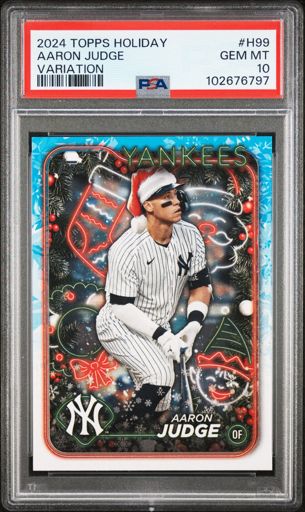 Graded 2024 Topps Aaron Judge #H99 Variation Baseball Card PSA 10 Gem Mint