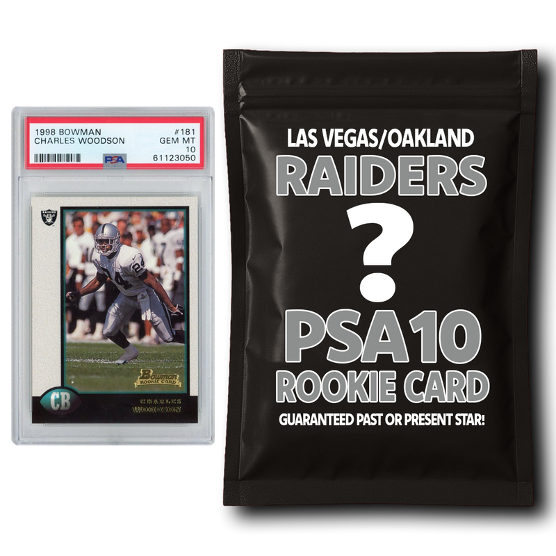 Las Vegas Raiders PSA 10 Graded Rookie Card Mystery Pack