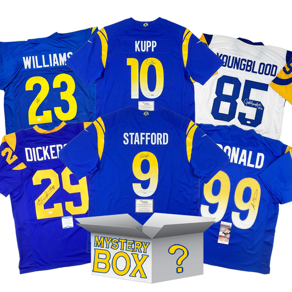 Autographed/Signed Los Angeles Football Jersey Mystery Box with PSA JSA or Beckett COA