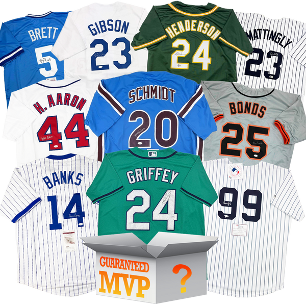 MVPs Autographed/Signed Baseball Jersey Mystery Box with PSA JSA or Beckett COA