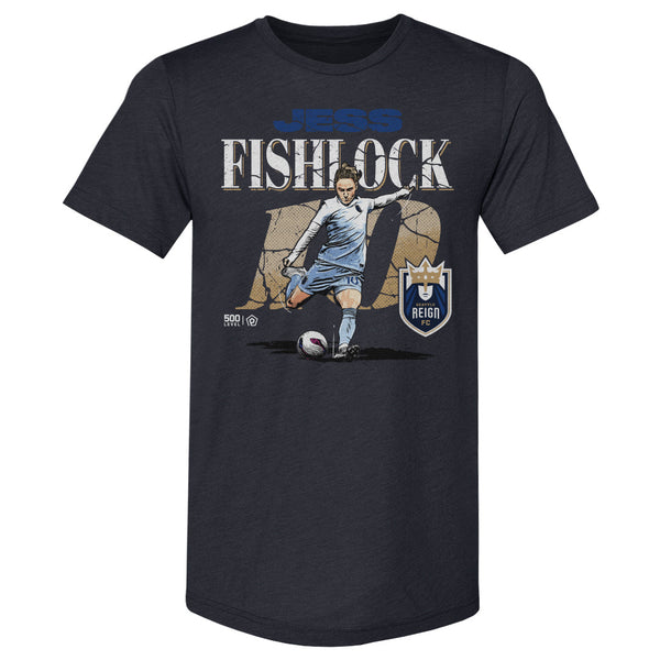 Jess Fishlock Seattle Reign FC Cracked Number WHT