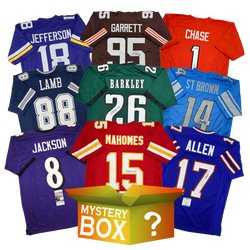 Active Stars Autographed/Signed Football Jersey Mystery Box with PSA JSA or Beckett COA