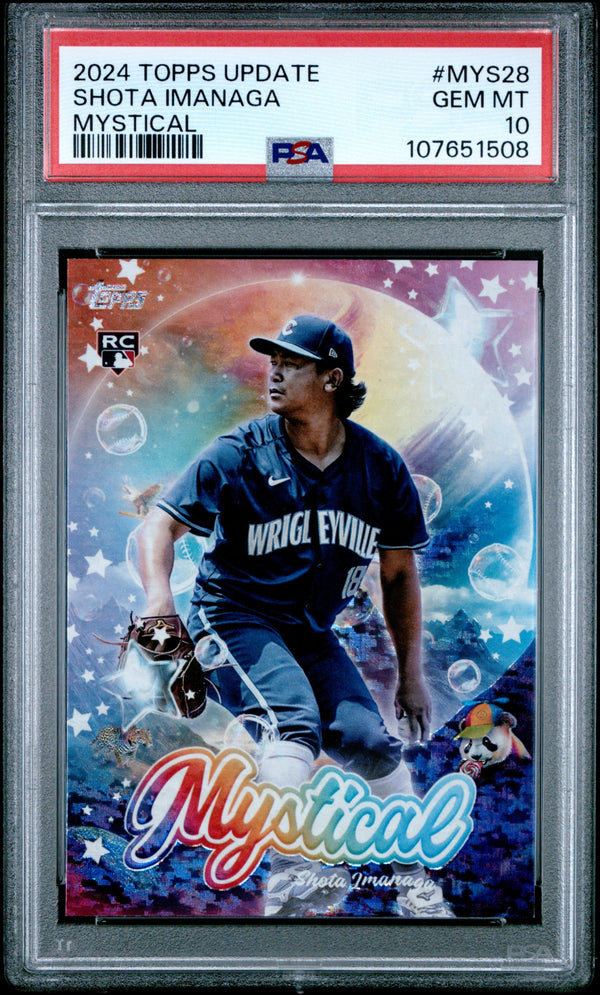 Graded 2024 Topps Update Shota Imanaga #MYS28 Mystical Rookie RC Baseball Card PSA 10 Gem Mint