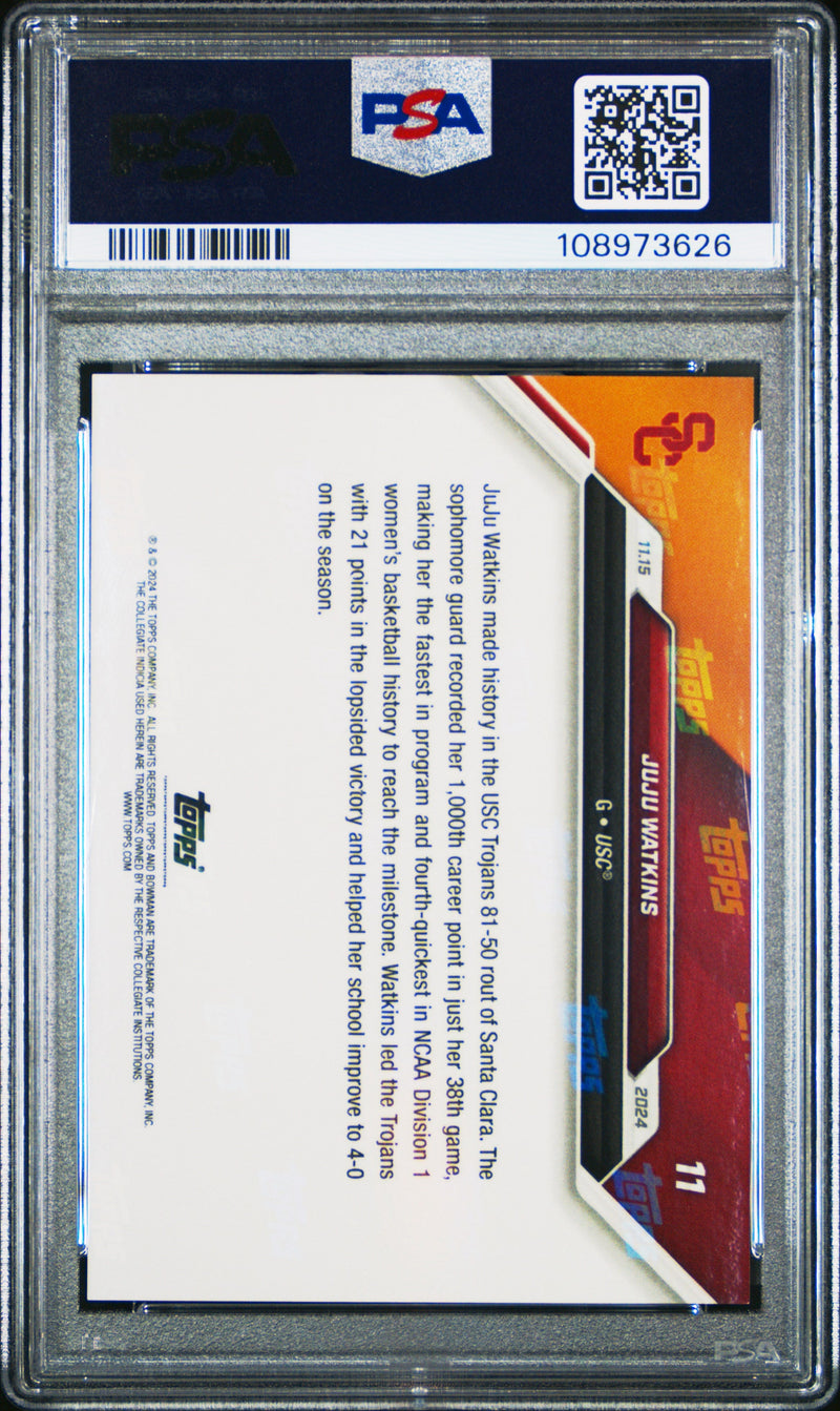 Graded 2024 Topps Bowman U Now JuJu Watkins #11 Rookie RC Basketball Card PSA 5 Excellent