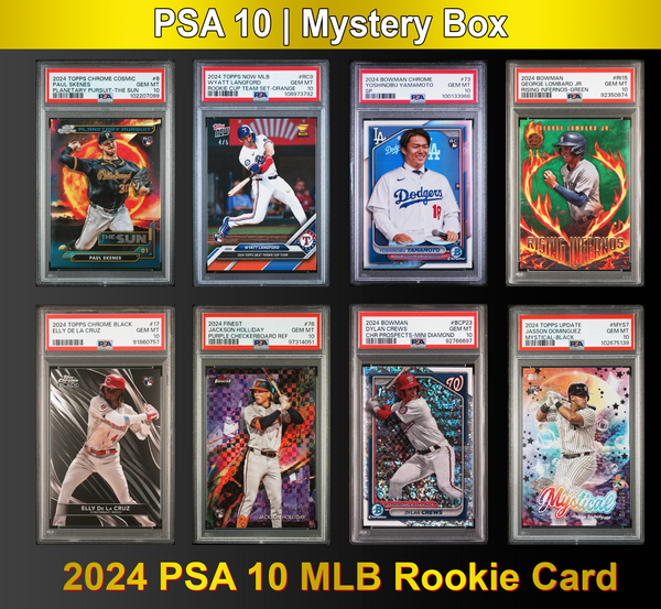 PSA 10 Graded 2024 MLB Baseball Rookie Card Mystery Box (Skenes, Elly, Holiday & More!)