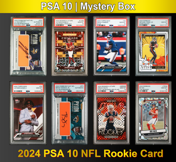 PSA 10 Graded 2024 NFL Rookie Card Mystery Pack (Daniels, Nabers, Williams & More!)