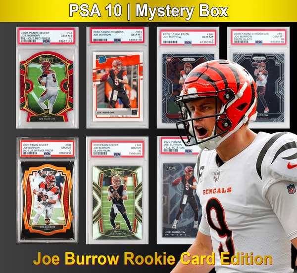 Joe Burrow PSA 10 Graded Rookie Football Card Mystery Pack