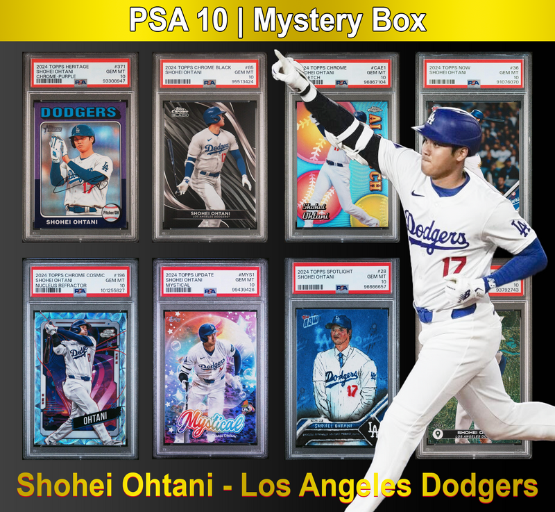 Shohei Ohtani PSA 10 Graded Los Angeles Dodgers Baseball Card Mystery Pack