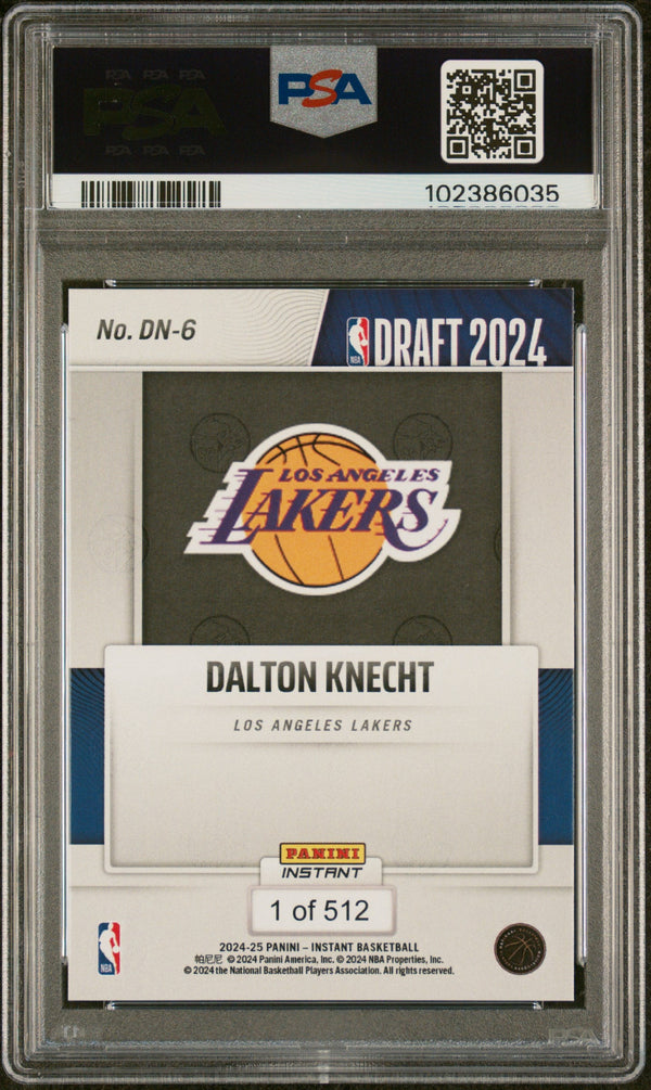 Graded 2024 Panini Instant NBA Dalton Knecht #DN6 Draft Night Rookie RC Basketball Card PSA 6 Excellent Mint
