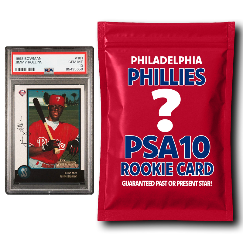 Philadelphia Phillies PSA 10 Graded Rookie Card Mystery Pack