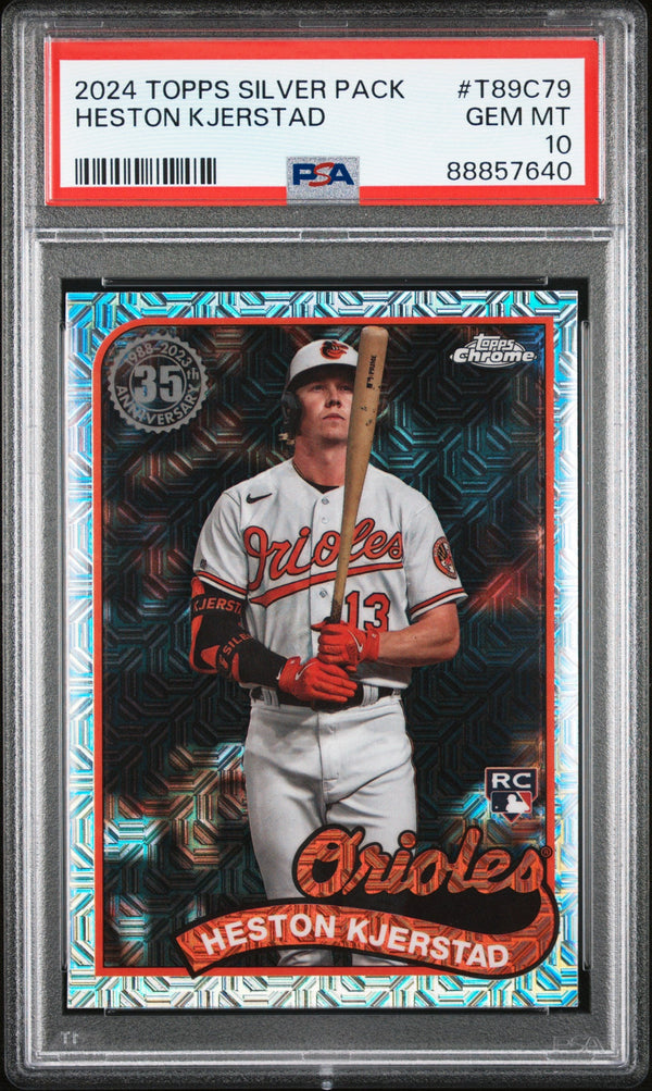 Graded 2024 Topps Silver Pack Heston Kjerstad #T89C79 Rookie RC Baseball Card PSA 10 Gem Mint