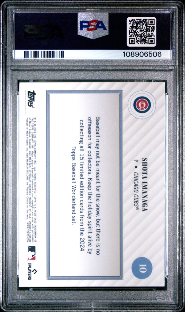 Graded 2024 Topps Wonderland Shota Imanaga #10 Rookie RC Baseball Card PSA 8 Near Mint
