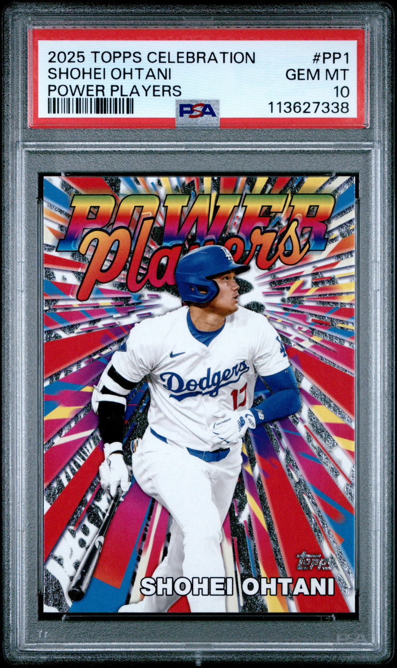 Graded 2025 Topps Celebration Shohei Ohtani #PP1 Power Players Baseball Card PSA 10 Gem Mint