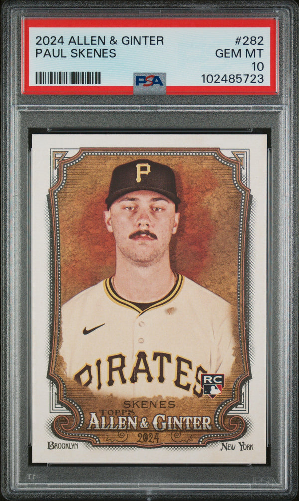 Graded 2024 Topps Allen & Ginter Paul Skenes #282 Rookie RC Baseball Card PSA 10 Gem Mint