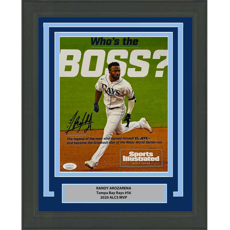 Autographed/Signed Randy Arozarena Tampa Bay Rays 8x10 Baseball Photo JSA COA #2