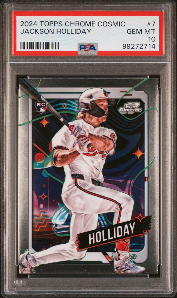 Graded 2024 Topps Cosmic Chrome Jackson Holliday #7 Rookie RC Baseball Card PSA 10 Gem Mint
