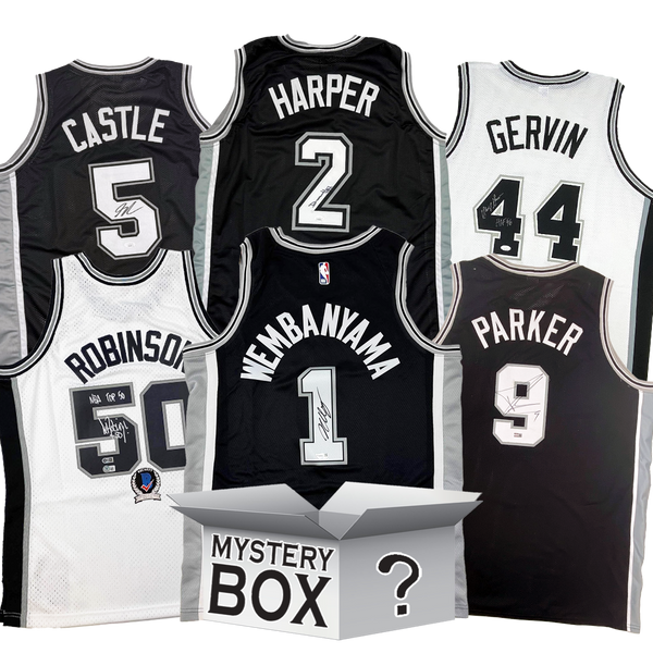 Autographed/Signed San Antonio Basketball Jersey Mystery Box with PSA JSA or Beckett COA