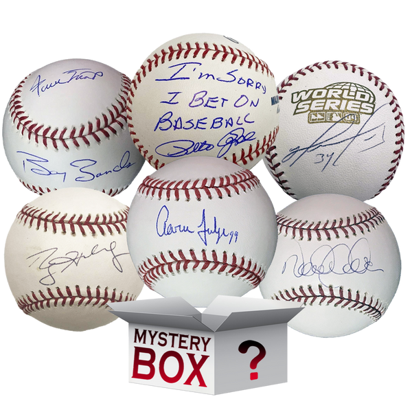 Autographed/Signed Rawlings Official MLB Baseball Mystery Box with PSA JSA or Beckett COA