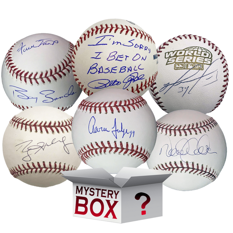 Autographed/Signed Rawlings Official MLB Baseball Mystery Box with PSA JSA or Beckett COA