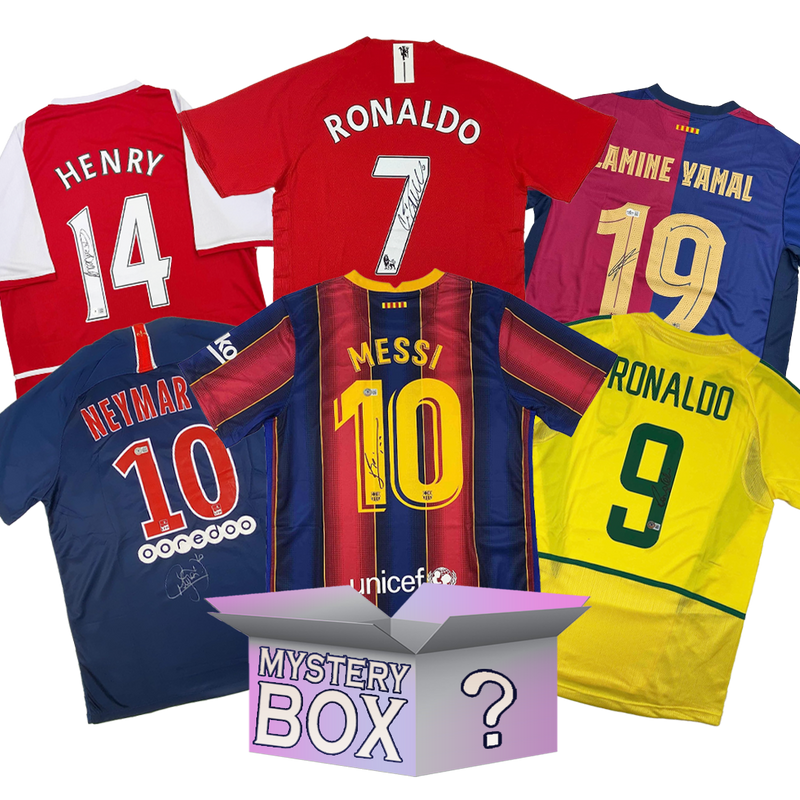 Soccer Legends Autographed/Signed Jersey Mystery Box with PSA JSA or Beckett COA