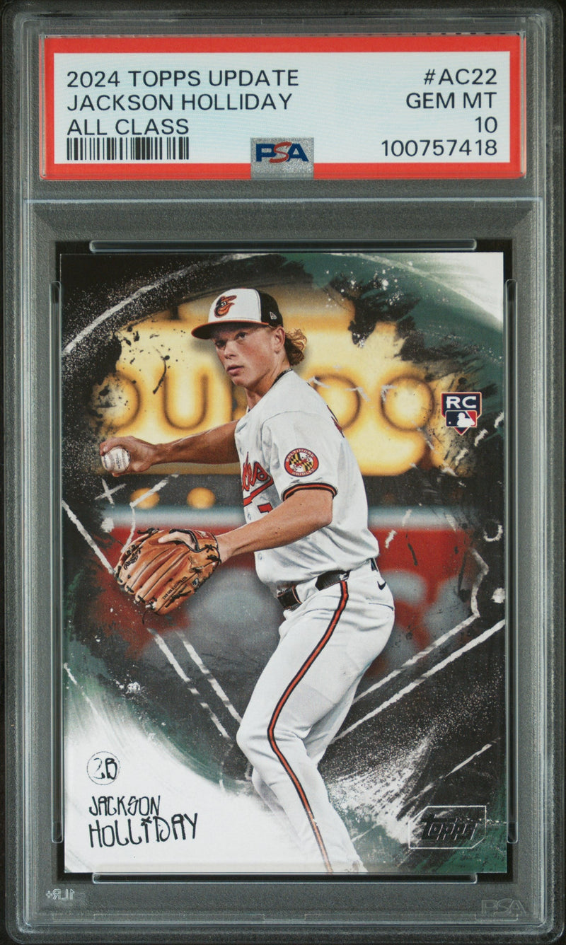 Graded 2024 Topps Update Jackson Holliday #AC22 All Class Rookie RC Baseball Card PSA 10 Gem Mint