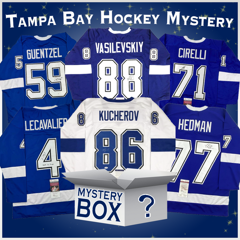 Autographed/Signed Tampa Bay Hockey Jersey Mystery Box with PSA JSA or Beckett COA