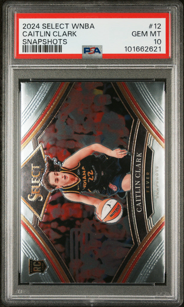 Graded 2024 Panini Select WNBA Caitlin Clark #12 Snapshots Rookie RC Basketball Card PSA 10 Gem Mint