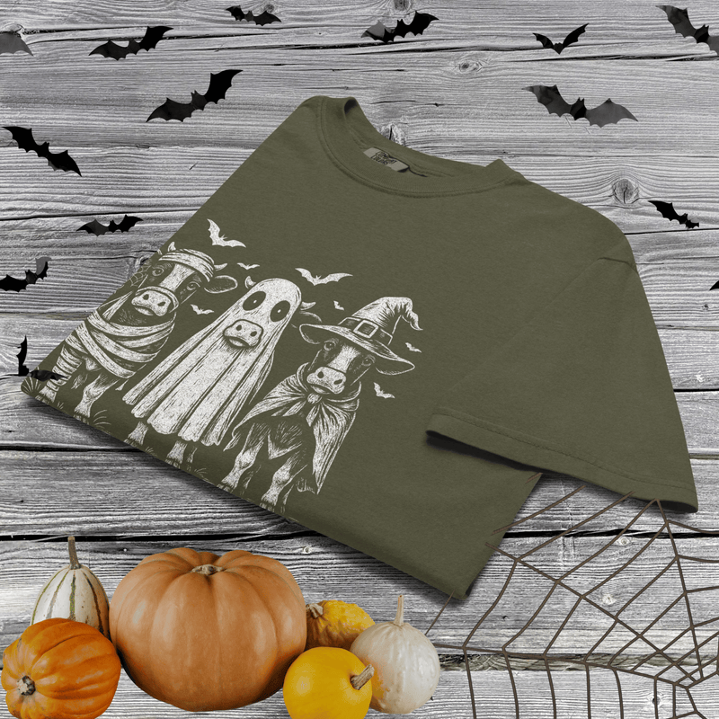 Halloween Cows T Shirt Cotton