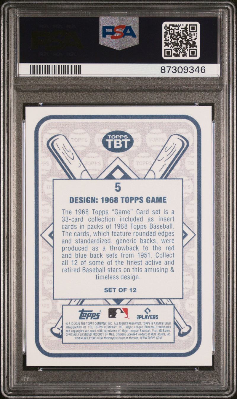 Graded 2024 Topps Bryce Harper #5 Throwback Thursday Baseball Card PSA 10 Gem Mint