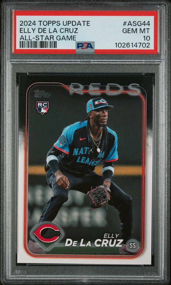 Graded 2024 Topps Update Elly De La Cruz #ASG44 All Star Game Rookie RC Baseball Card PSA 10 Gem Mint
