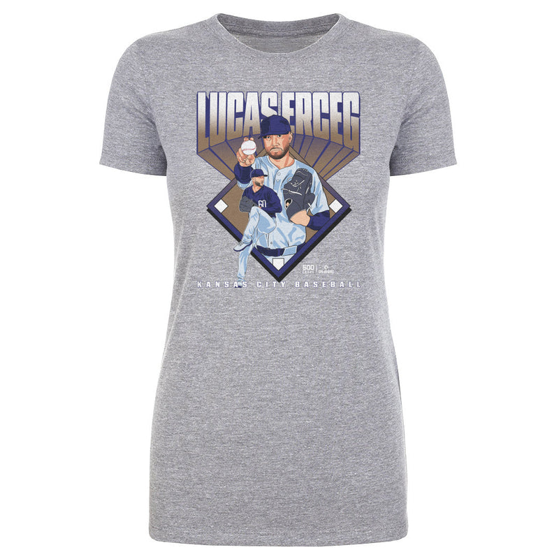 Lucas Erceg Kansas City Baseball Diamond WHT