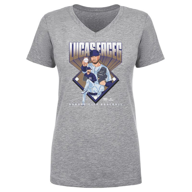 Lucas Erceg Kansas City Baseball Diamond WHT