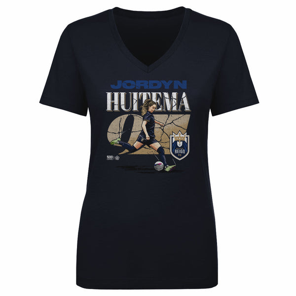 Jordyn Huitema Seattle Reign FC Cracked Number WHT