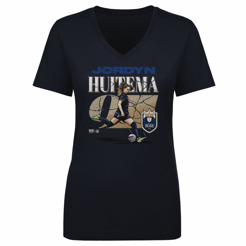 Jordyn Huitema Seattle Reign FC Cracked Number WHT