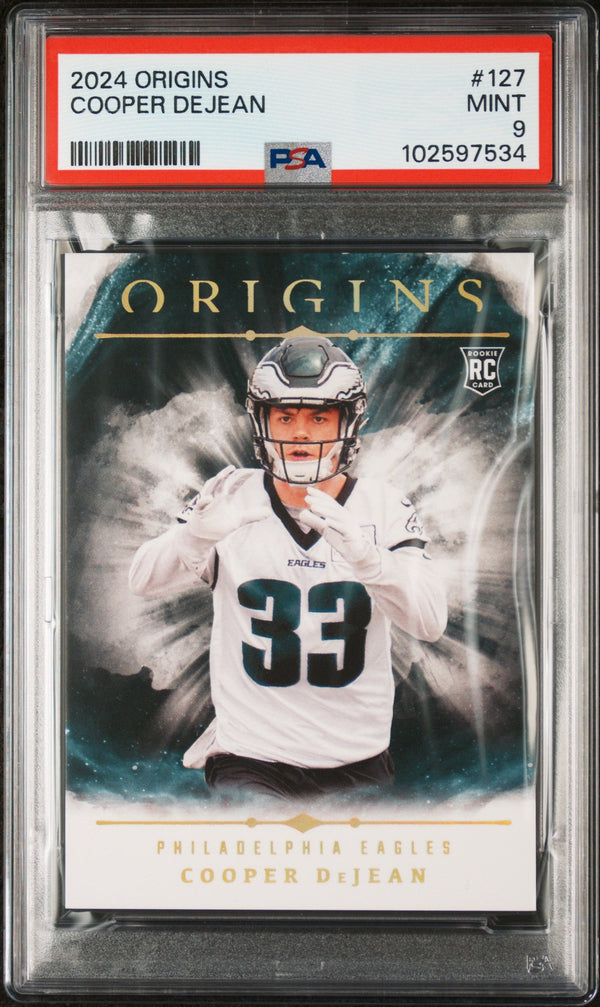 Graded 2024 Panini Origins Cooper DeJean #127 Rookie RC Football Card PSA 9 Mint