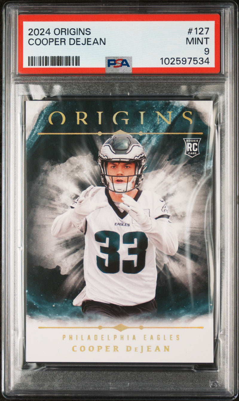 Graded 2024 Panini Origins Cooper DeJean #127 Rookie RC Football Card PSA 9 Mint