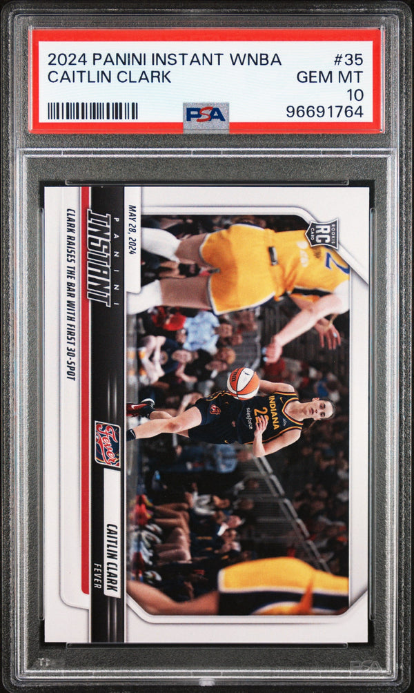Graded 2024 Panini Instant WNBA Caitlin Clark #35 Rookie RC Basketball Card PSA 10 Gem Mint