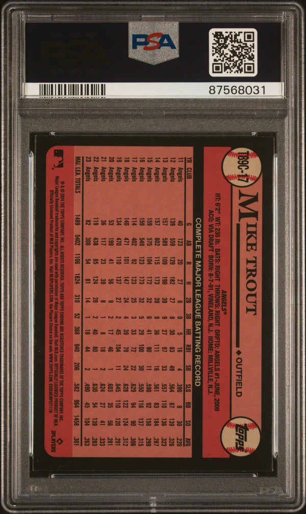 Graded 2024 Topps Silver Pack Mike Trout #T89C17 Baseball Card PSA 10 Gem Mint