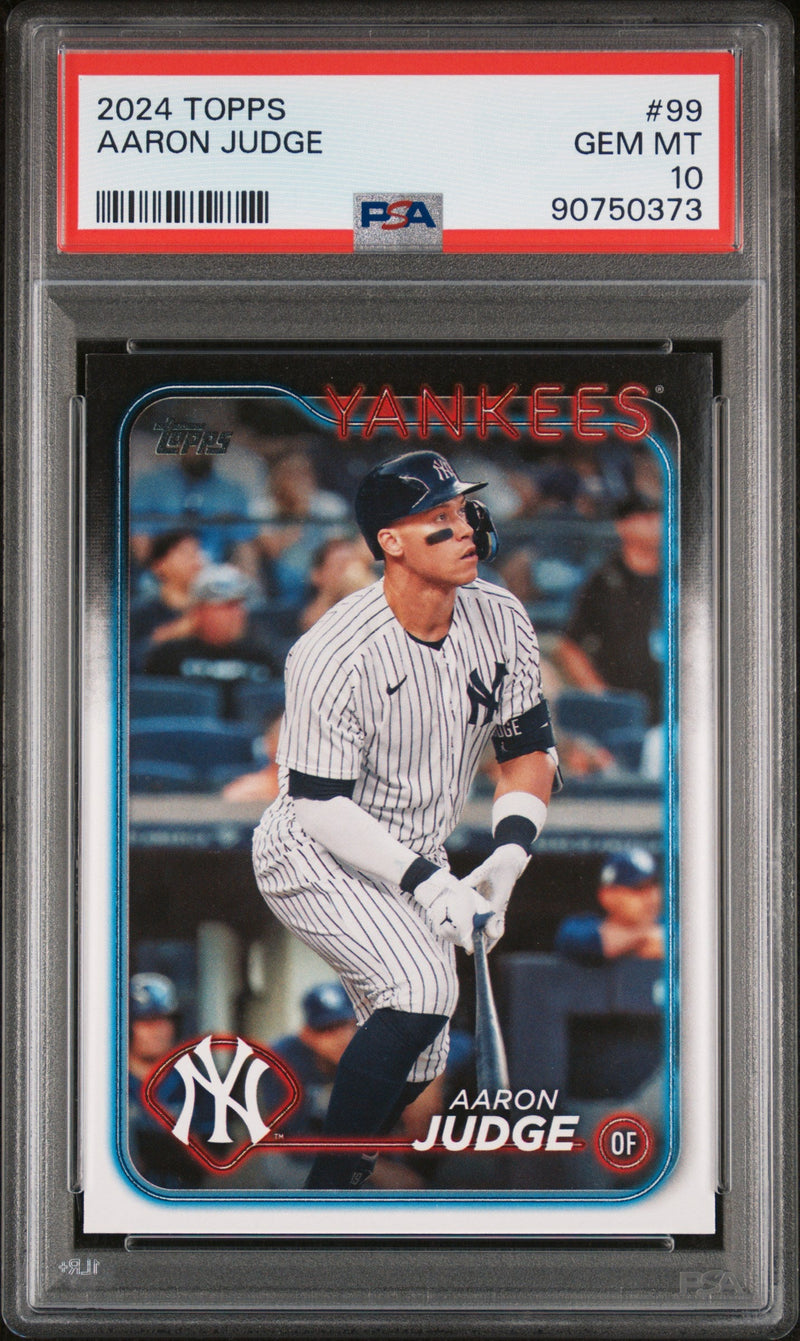 Graded 2024 Topps Aaron Judge #99 Baseball Card PSA 10 Gem Mint